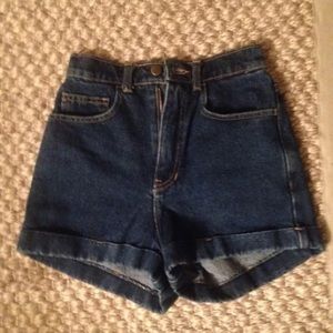 American Apparel High Waisted Denim Shorts